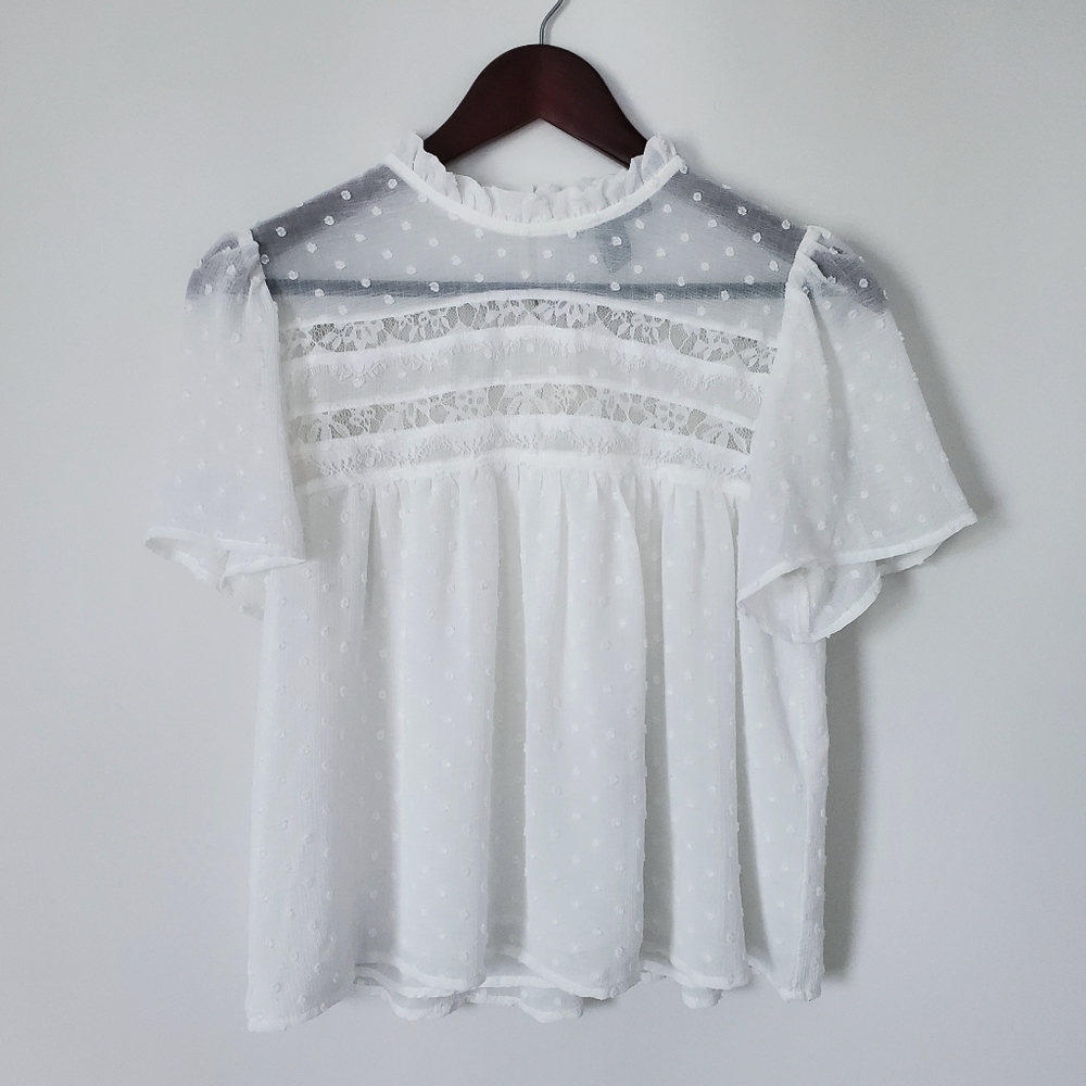 Forever 21 White Babydoll Top